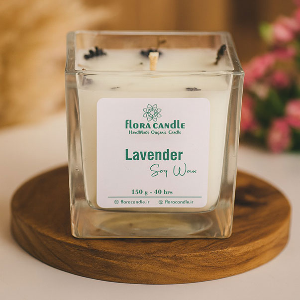 شمع شات مربعی لوندر