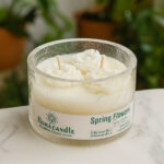 شمع شیشه تَرک خورده گلدار