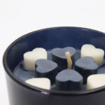 شمع لیوانی مشکی قلبی