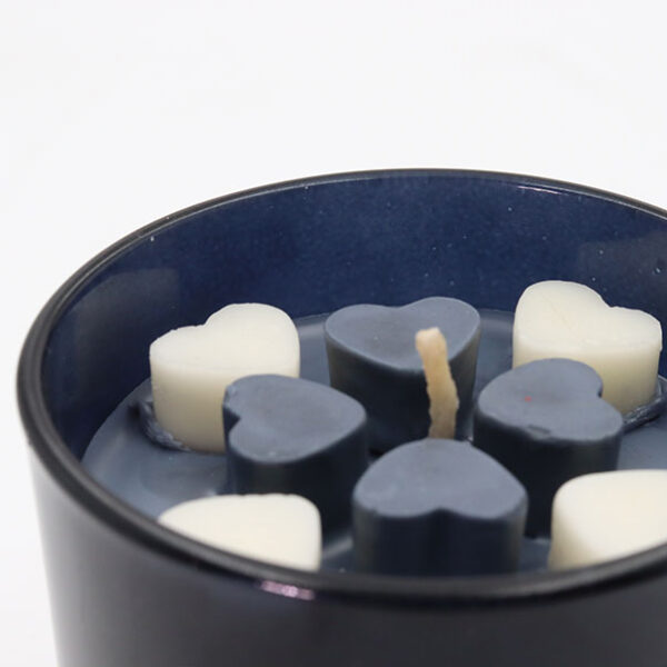 شمع لیوانی مشکی قلبی